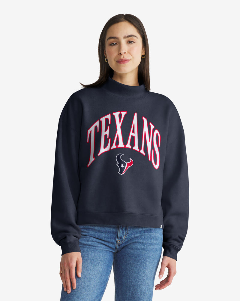 HOUSTON TEXANS VANTAGE '47 WOMEN'S MOCK NECK PULLOVER