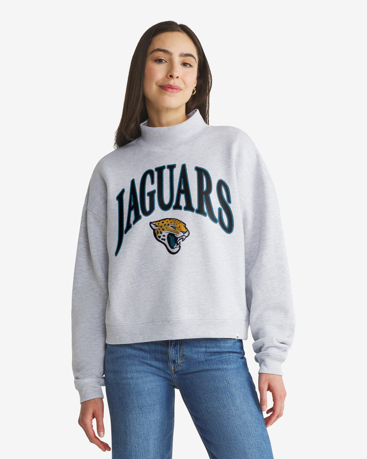 Jacksonville Jaguars Vantage '47 Mock Neck Pullover Womens