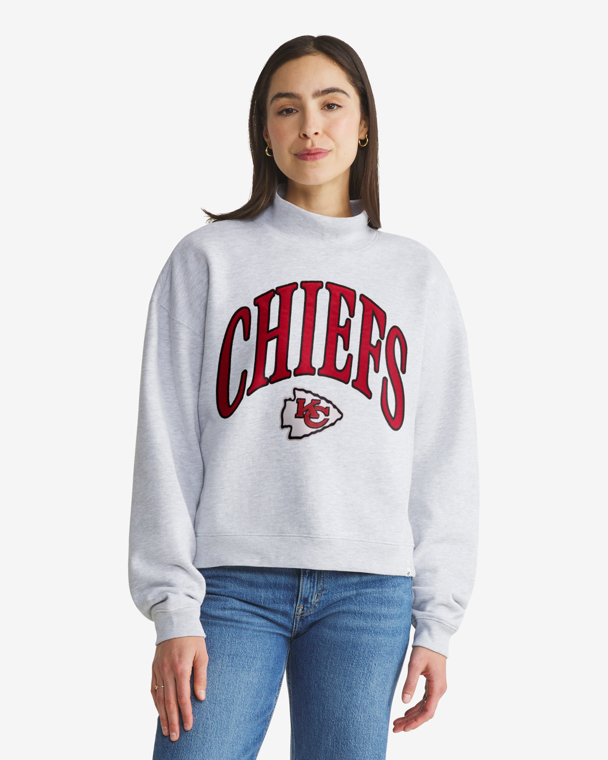 Kansas City Chiefs Vantage '47 Mock Neck Pullover Womens