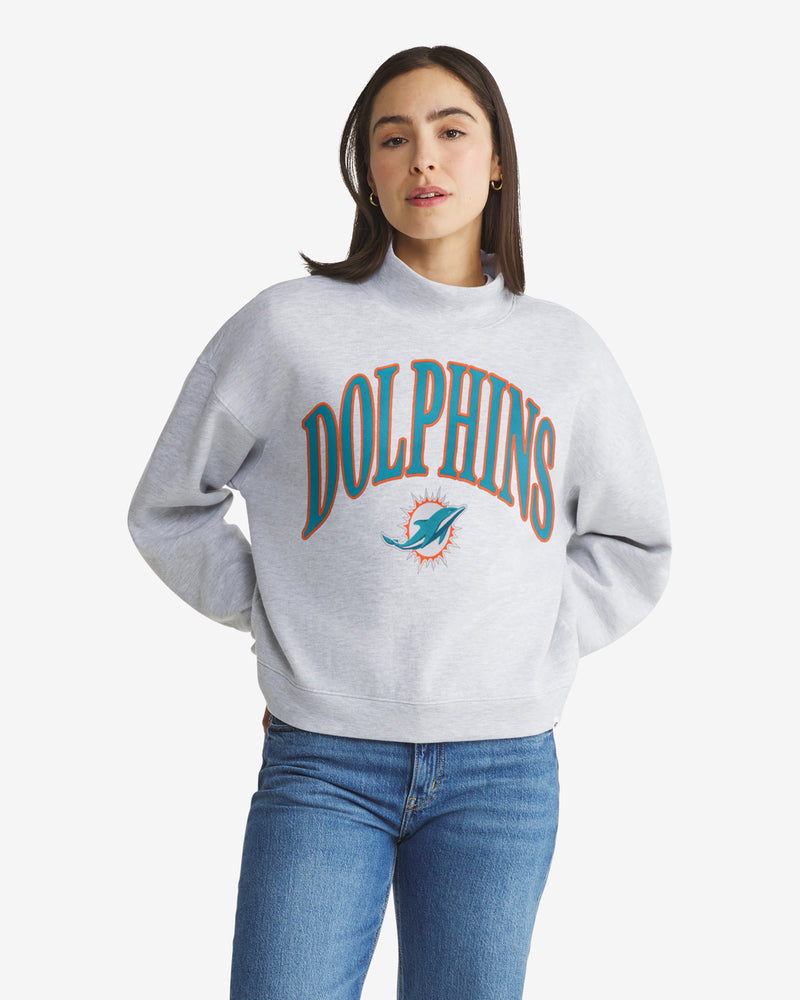 Miami Dolphins Vantage '47 Mock Neck Pullover Womens