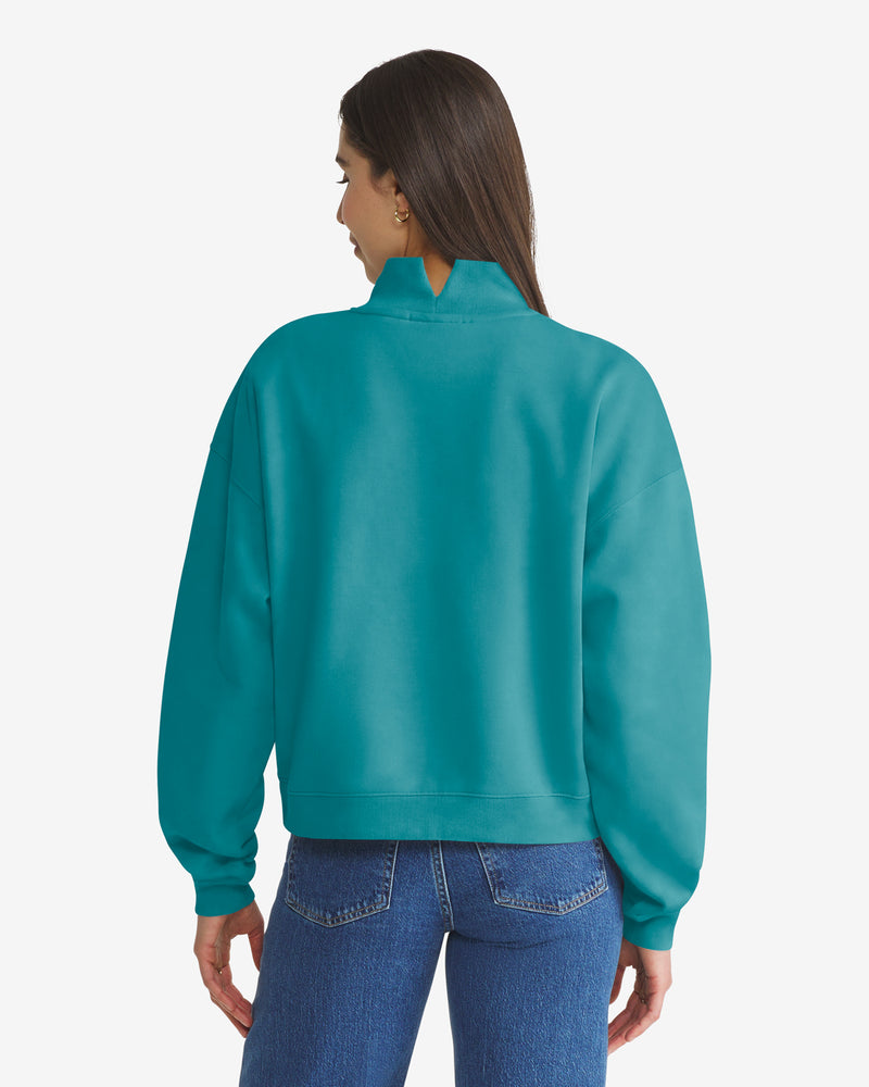 MIAMI DOLPHINS VANTAGE '47 WOMEN'S MOCK NECK PULLOVER