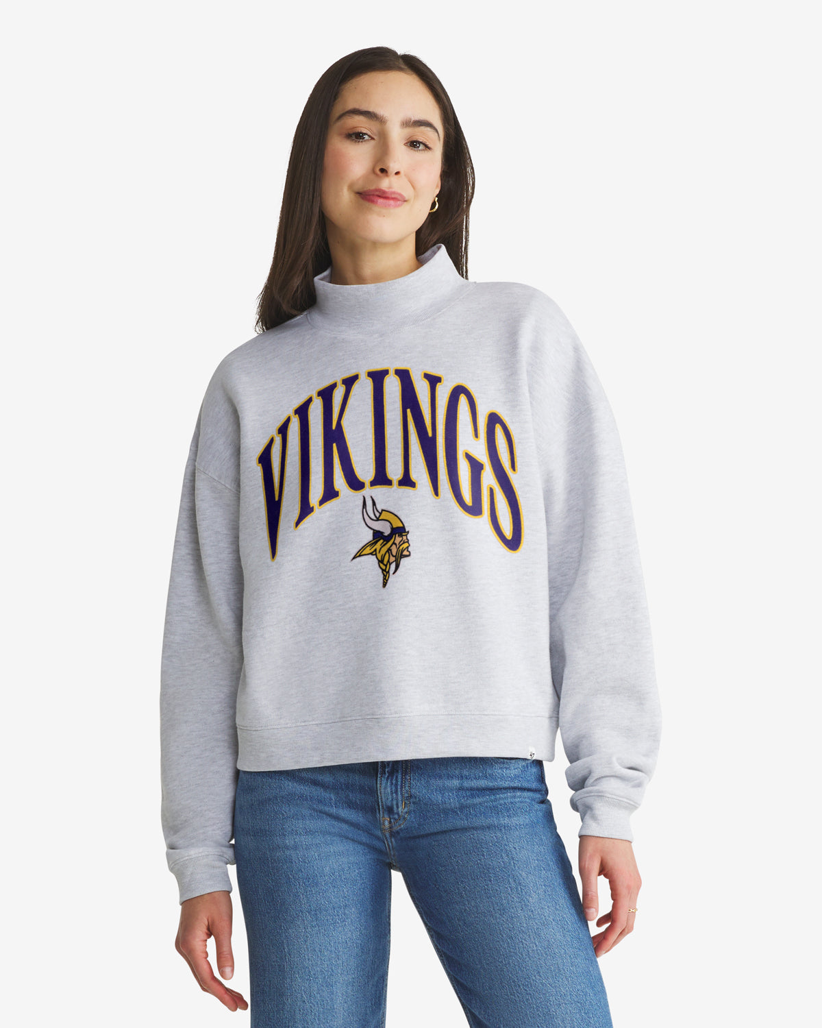 Minnesota Vikings Vantage '47 Mock Neck Pullover Womens