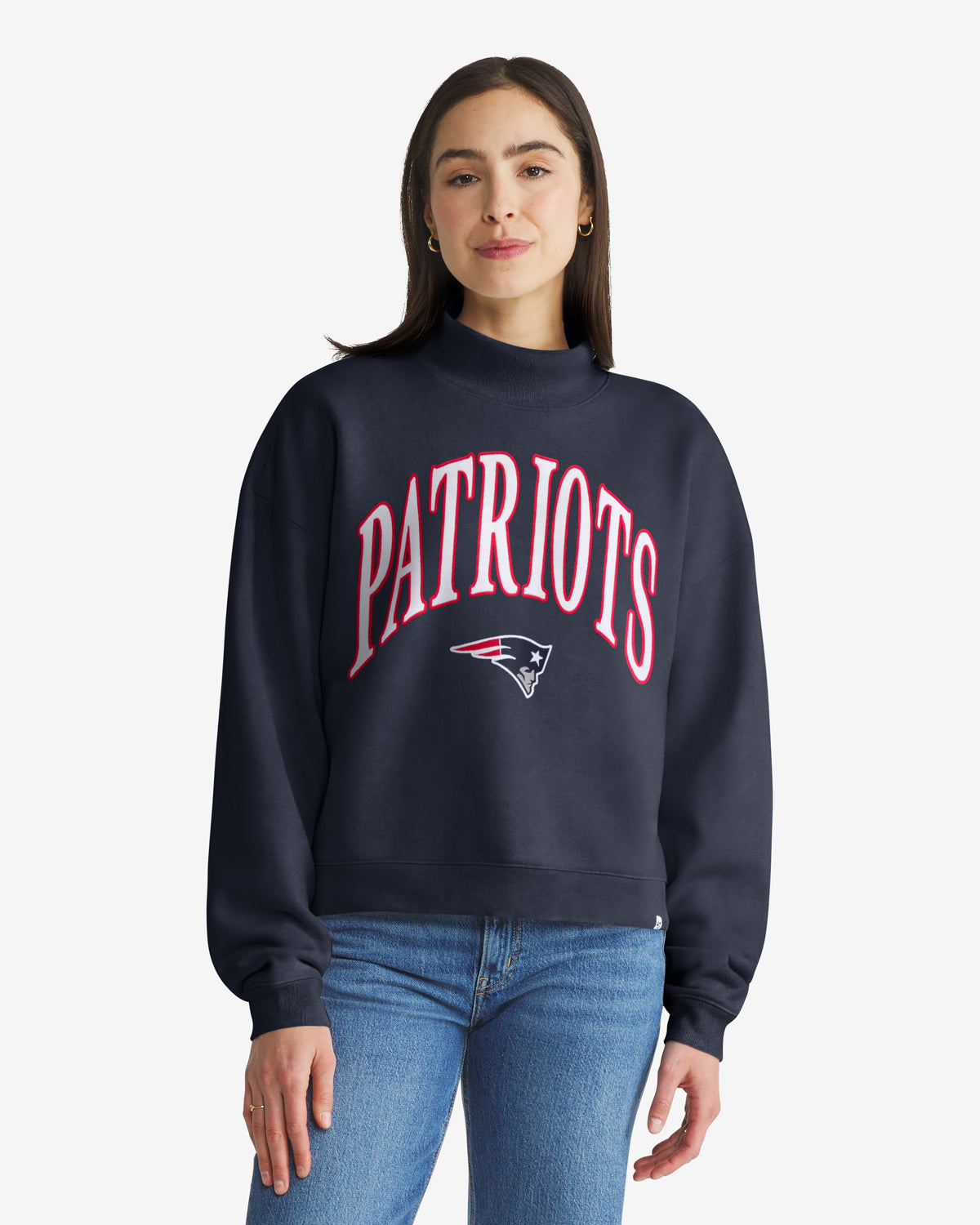 NEW ENGLAND PATRIOTS VANTAGE '47 WOMEN'S MOCK NECK PULLOVER