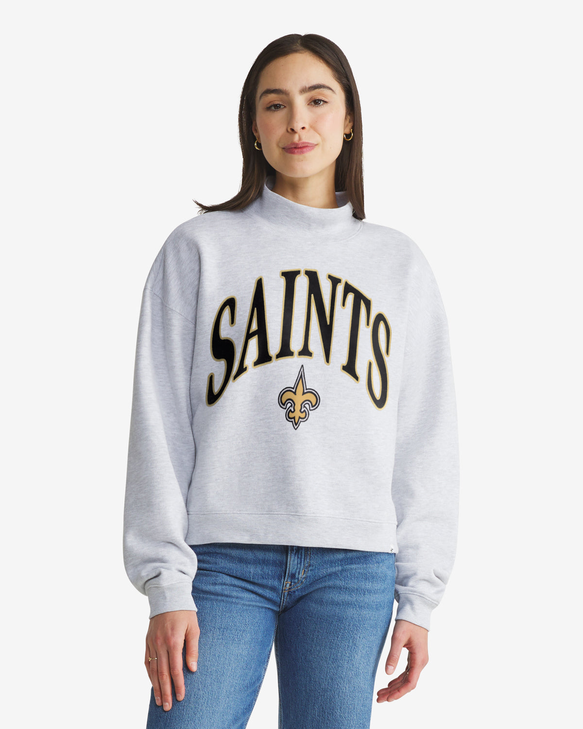 NEW ORLEANS SAINTS VANTAGE '47 WOMEN'S MOCK NECK PULLOVER
