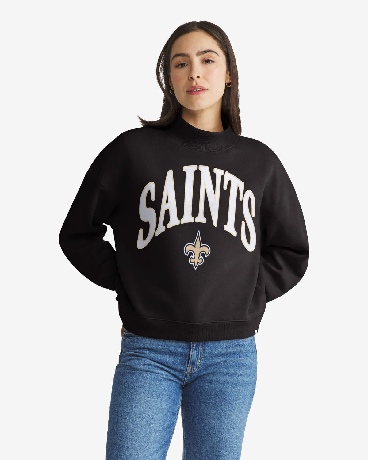 NEW ORLEANS SAINTS VANTAGE '47 WOMEN'S MOCK NECK PULLOVER