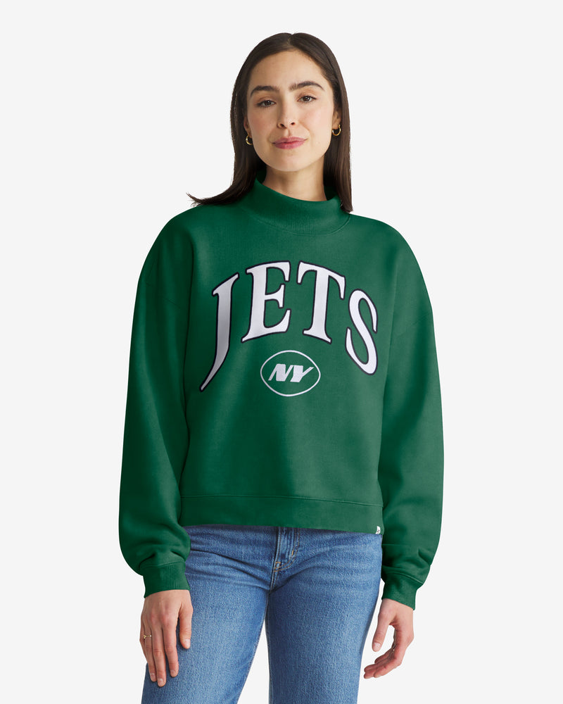 NEW YORK JETS VANTAGE '47 WOMEN'S MOCK  NECK PULLOVER