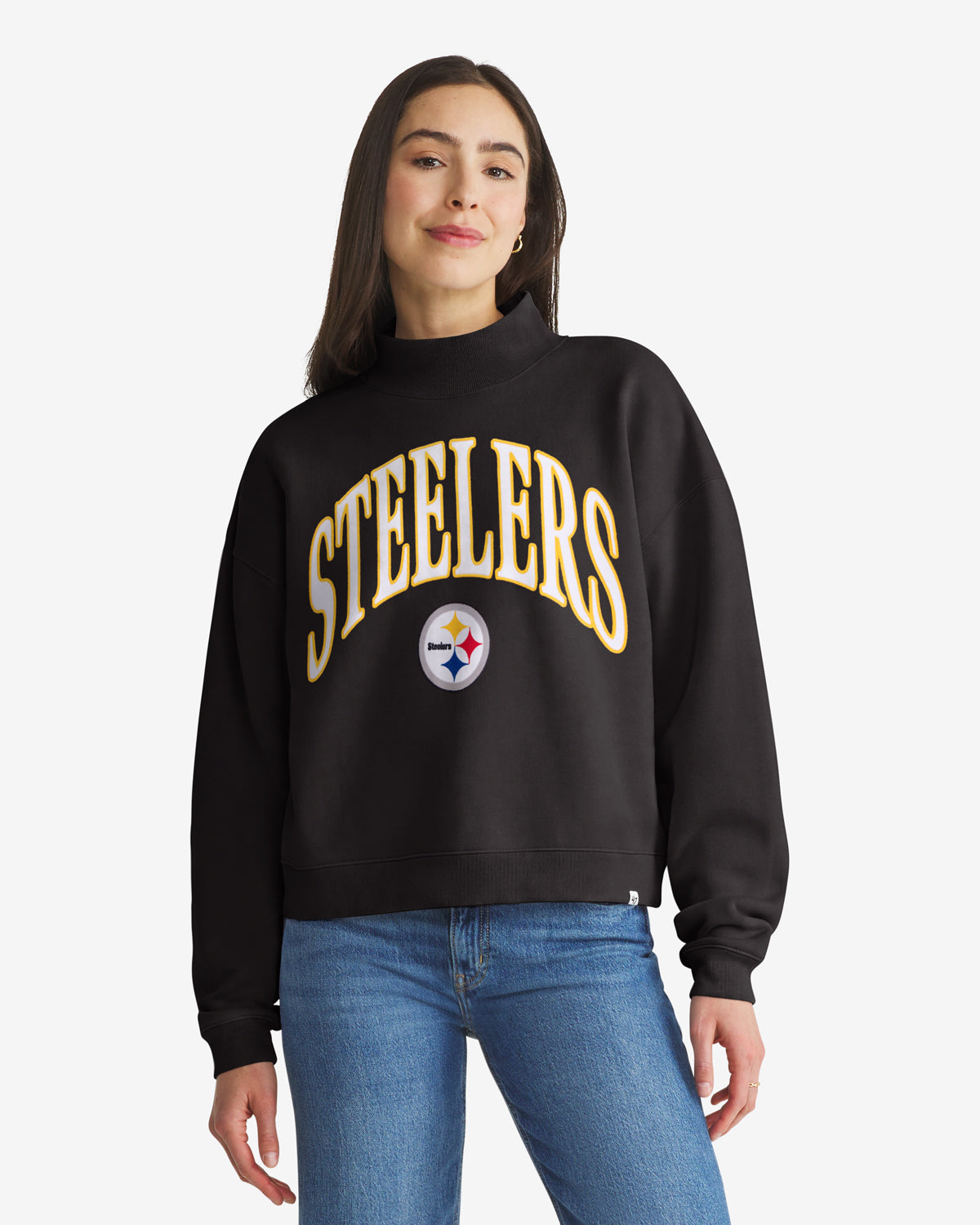 PITTSBURGH STEELERS VANTAGE '47 WOMEN'S MOCK NECK PULLOVER