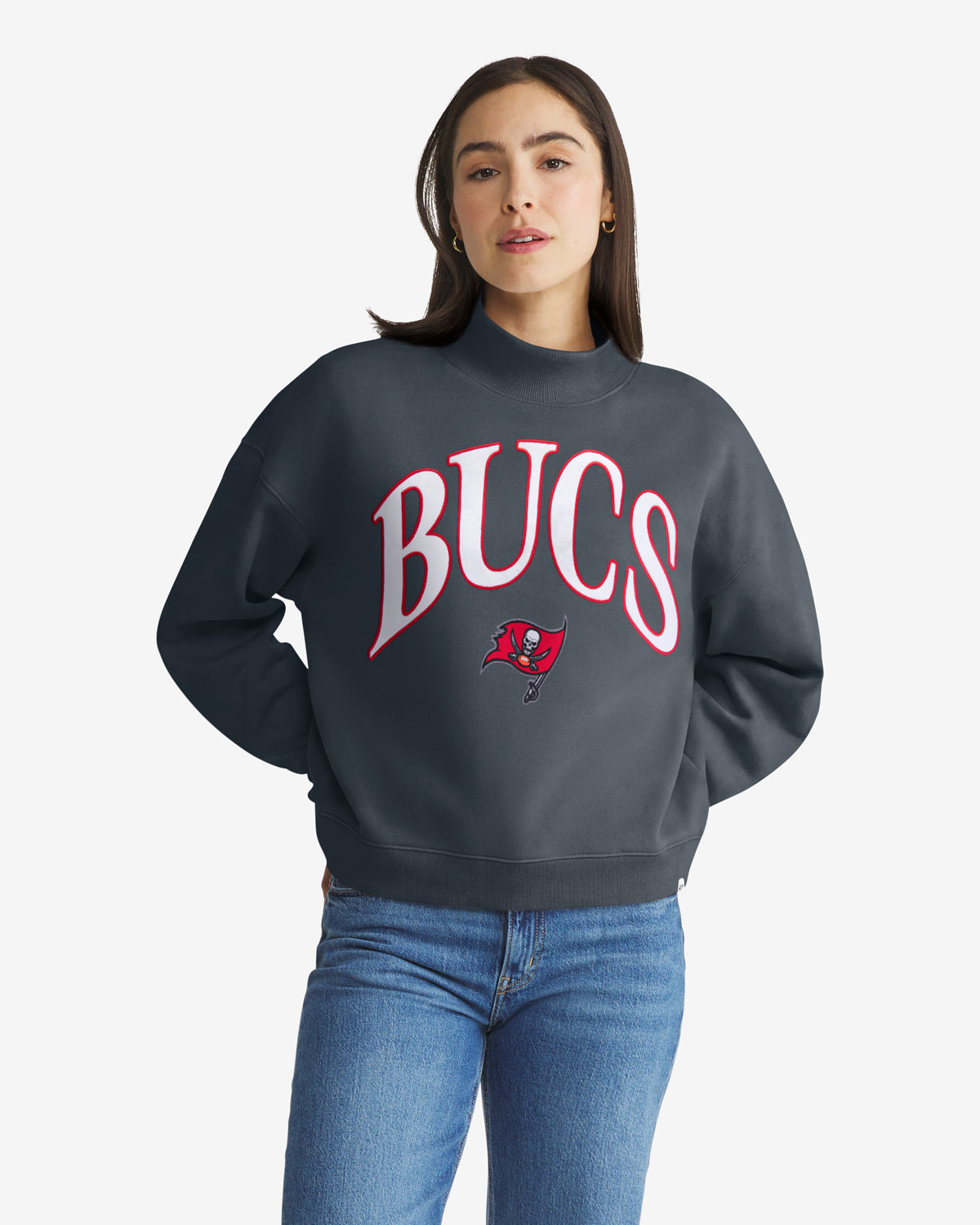 TAMPA BAY BUCCANEERS VANTAGE '47 WOMEN'S MOCK NECK PULLOVER