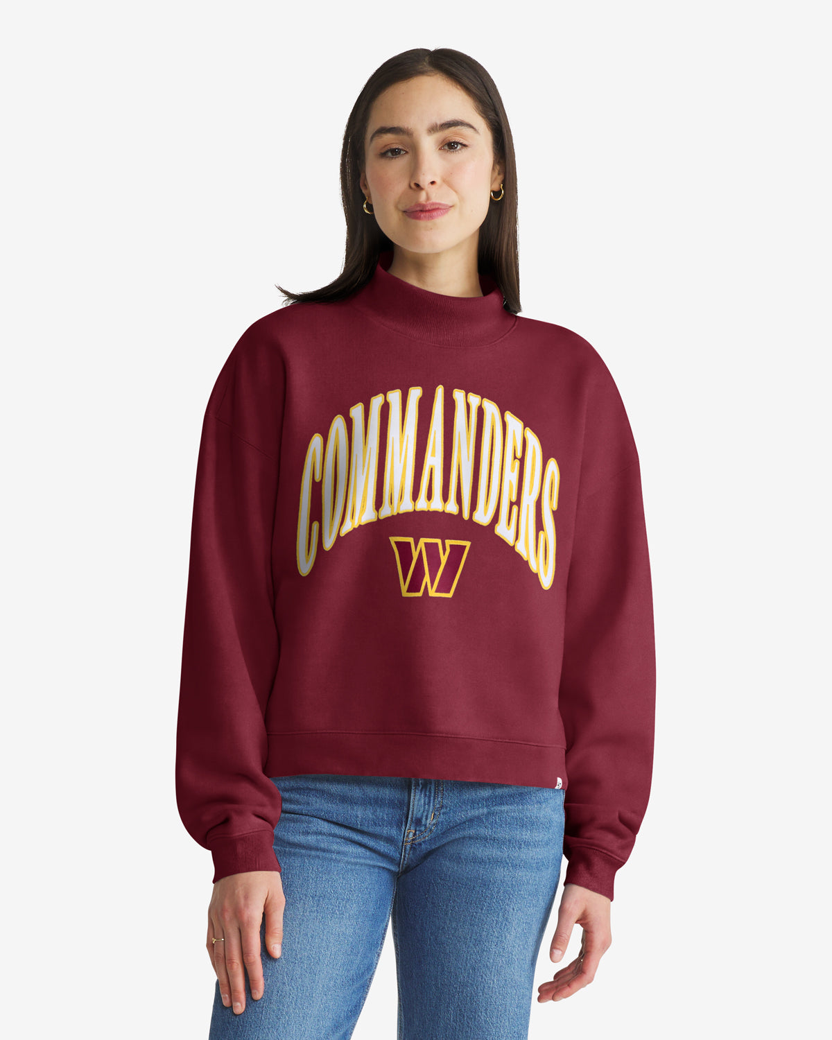 WASHINGTON COMMANDERS VANTAGE '47 WOMEN'S MOCK NECK PULLOVER
