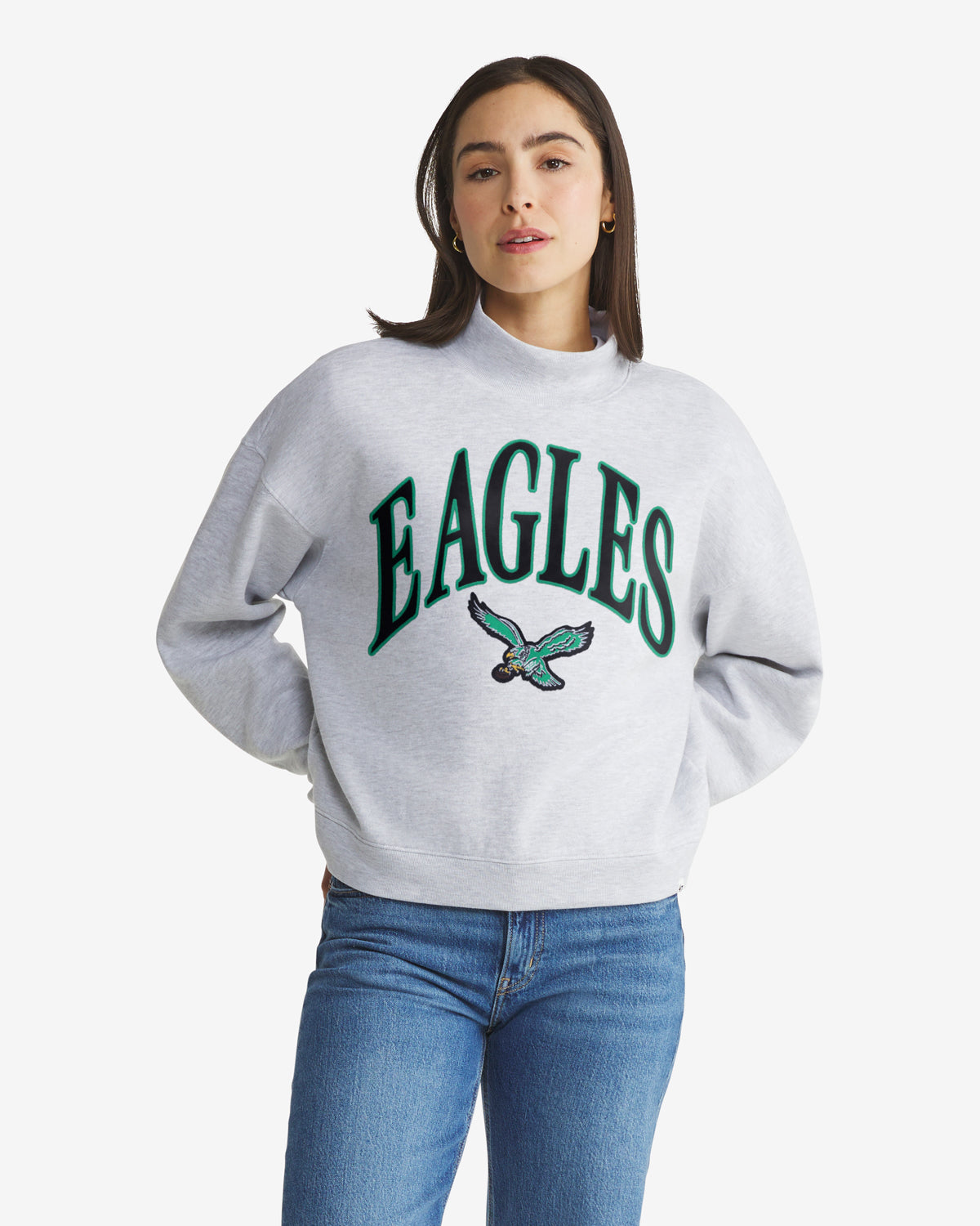PHILADELPHIA EAGLES HISTORIC VANTAGE '47 WOMEN'S MOCK NECK PULLOVER