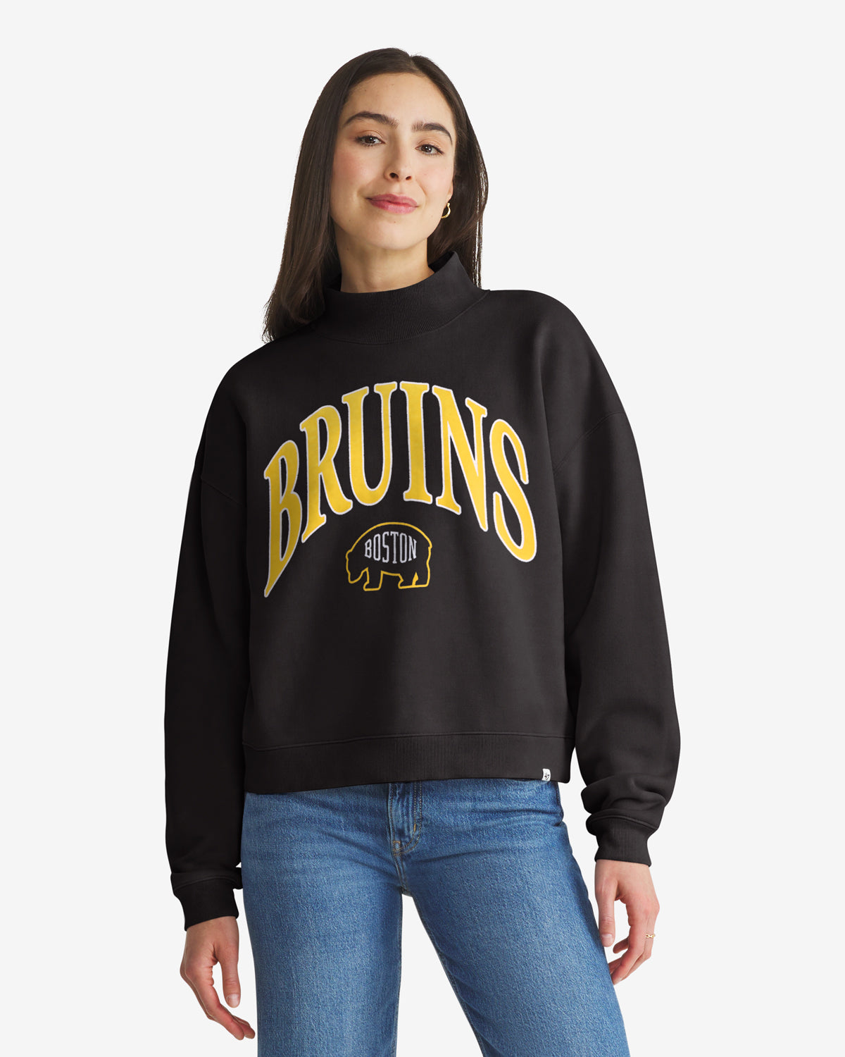BOSTON BRUINS VANTAGE '47 WOMEN'S MOCK NECK PULLOVER