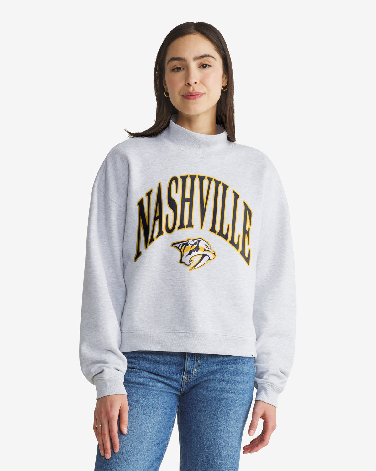 NASHVILLE PREDATORS VANTAGE '47 WOMEN'S MOCK NECK PULLOVER