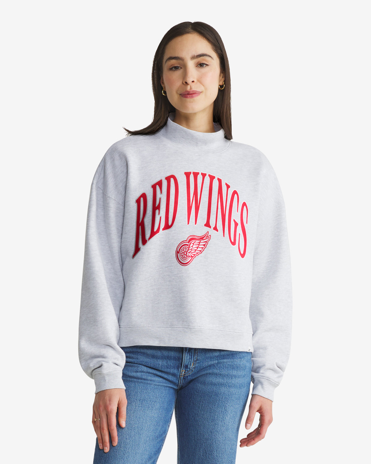 DETROIT RED WINGS VINTAGE VANTAGE '47 WOMEN'S MOCK NECK PULLOVER