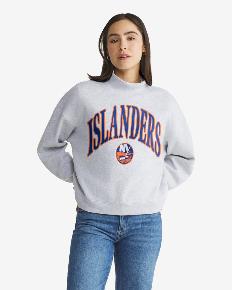 NEW YORK ISLANDERS VINTAGE VANTAGE '47 WOMEN'S MOCK NECK PULLOVER