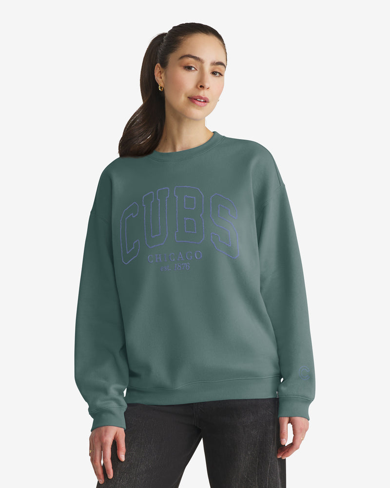 CHICAGO CUBS FORMA LUXE '47 WOMEN'S OVERSIZED CREW
