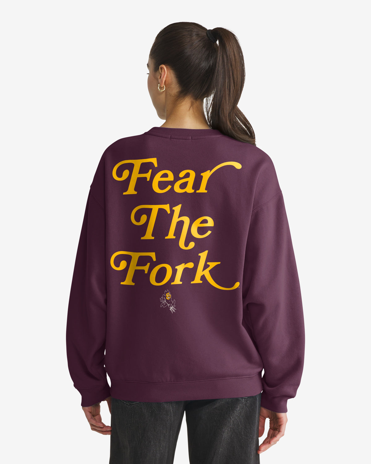 ARIZONA STATE SUN DEVILS ASU SHOUT IT OUT '47 OVERSIZED CREW WOMENS