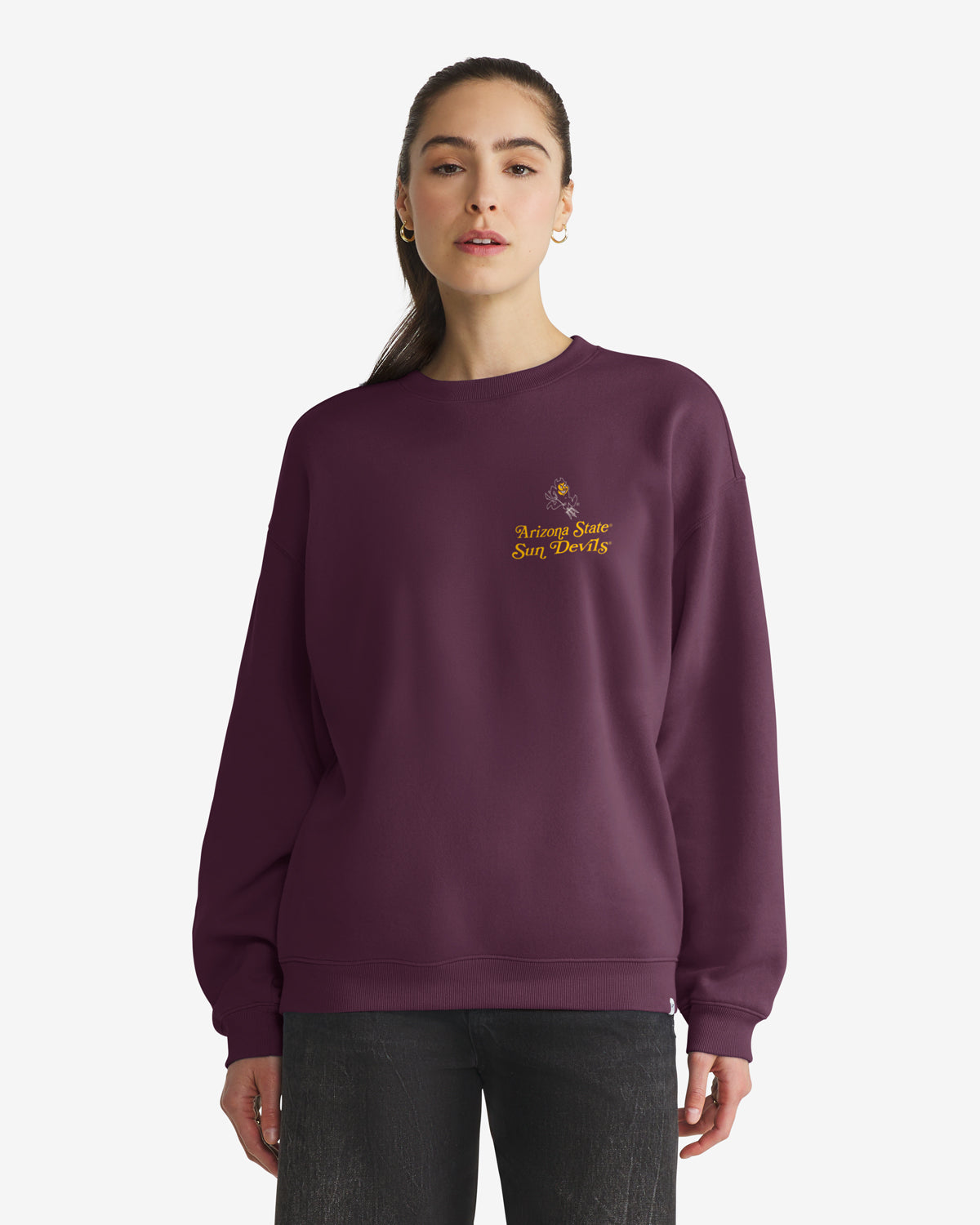 ARIZONA STATE SUN DEVILS ASU SHOUT IT OUT '47 OVERSIZED CREW WOMENS