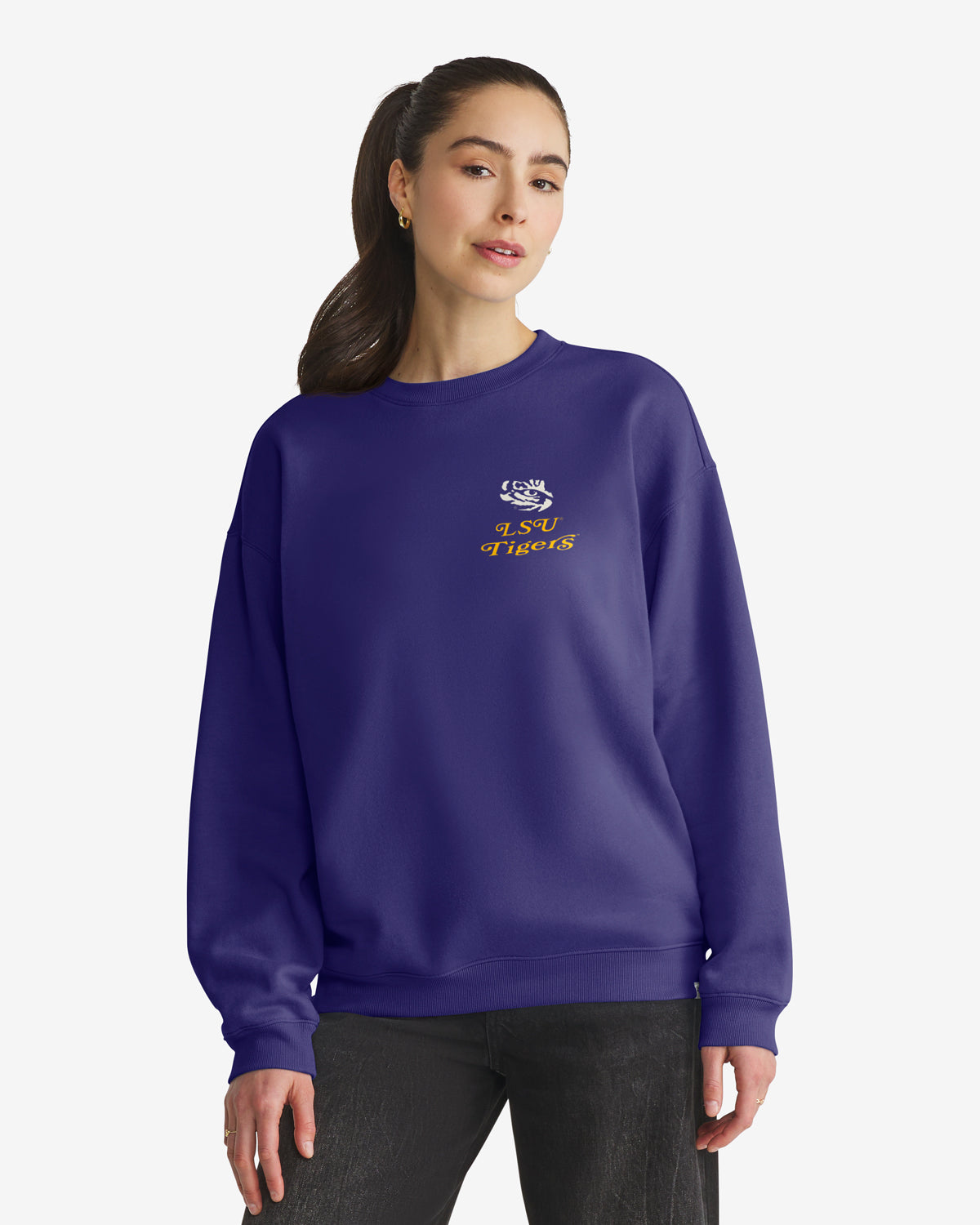 Louisiana State Tigers LSU Shout It Out '47 Oversized Crew Womens