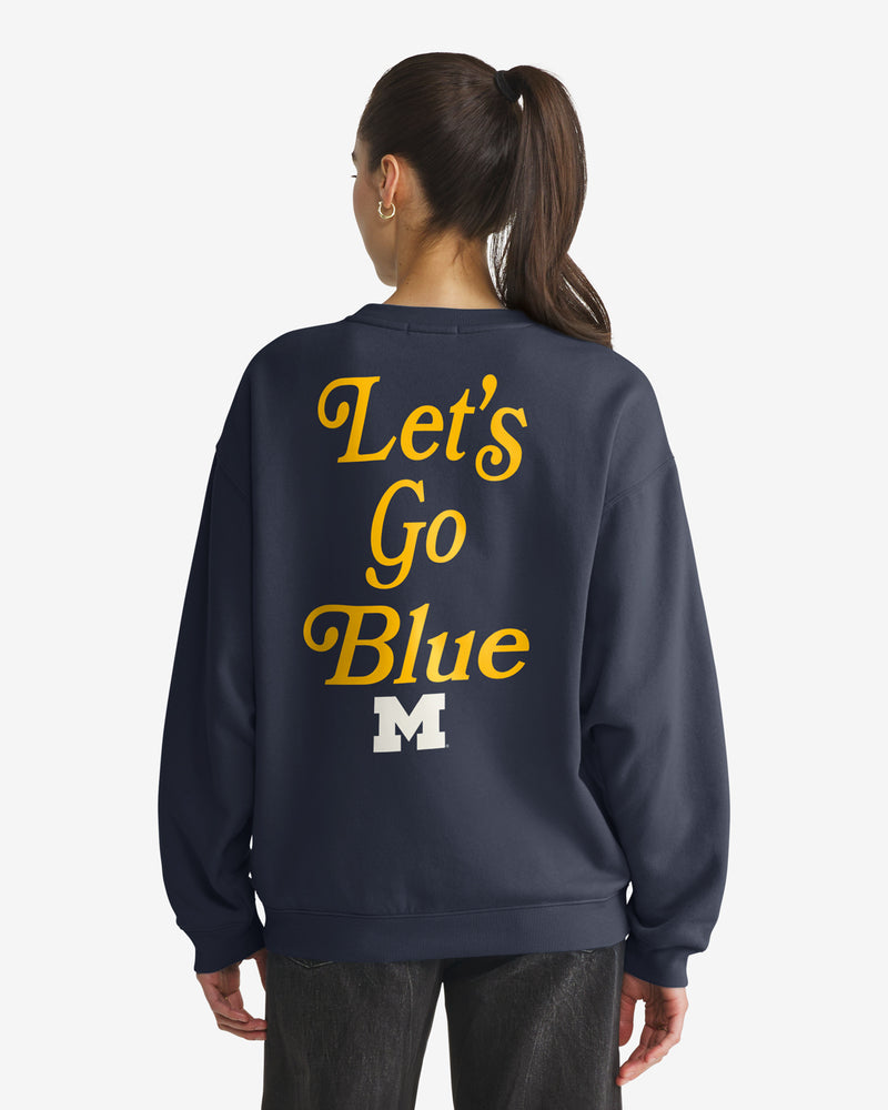 Michigan Wolverines Shout It Out '47 Oversized Crew Womens