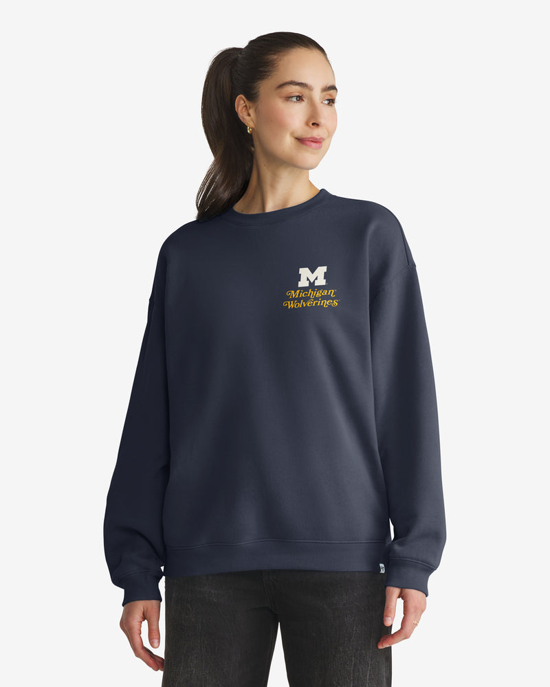 Michigan Wolverines Shout It Out '47 Oversized Crew Womens