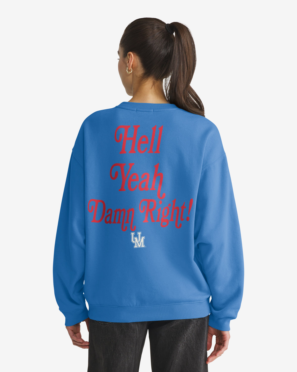 Mississippi Rebels Vintage Shout It Out '47 Oversized Crew Womens