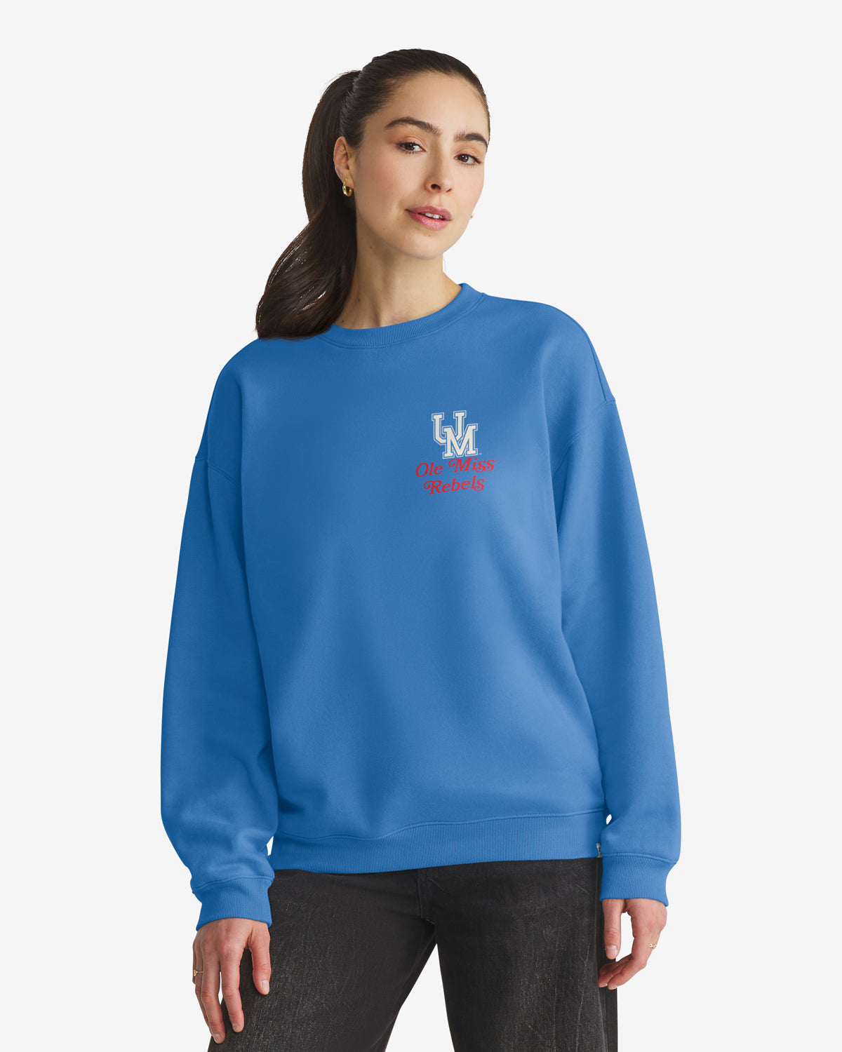Mississippi Rebels Vintage Shout It Out '47 Oversized Crew Womens