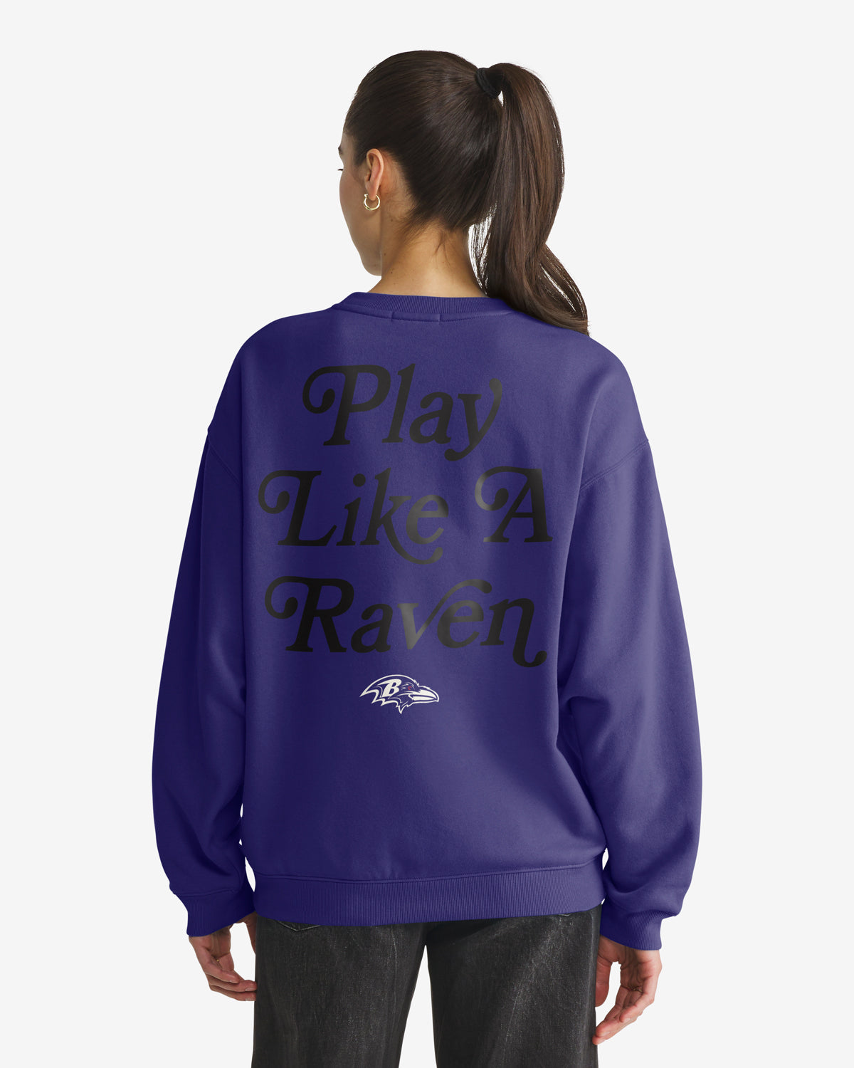 BALTIMORE RAVENS SHOUT IT OUT '47 OVERSIZED CREW WOMENS