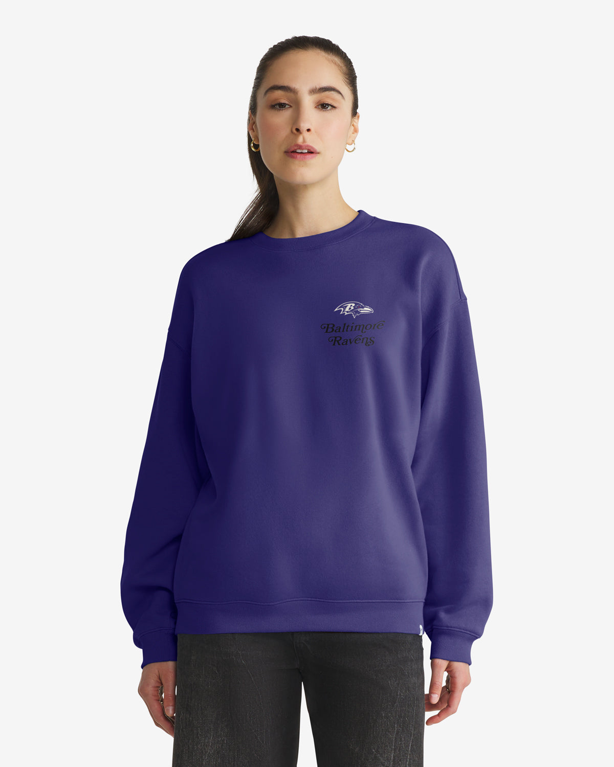 BALTIMORE RAVENS SHOUT IT OUT '47 OVERSIZED CREW WOMENS