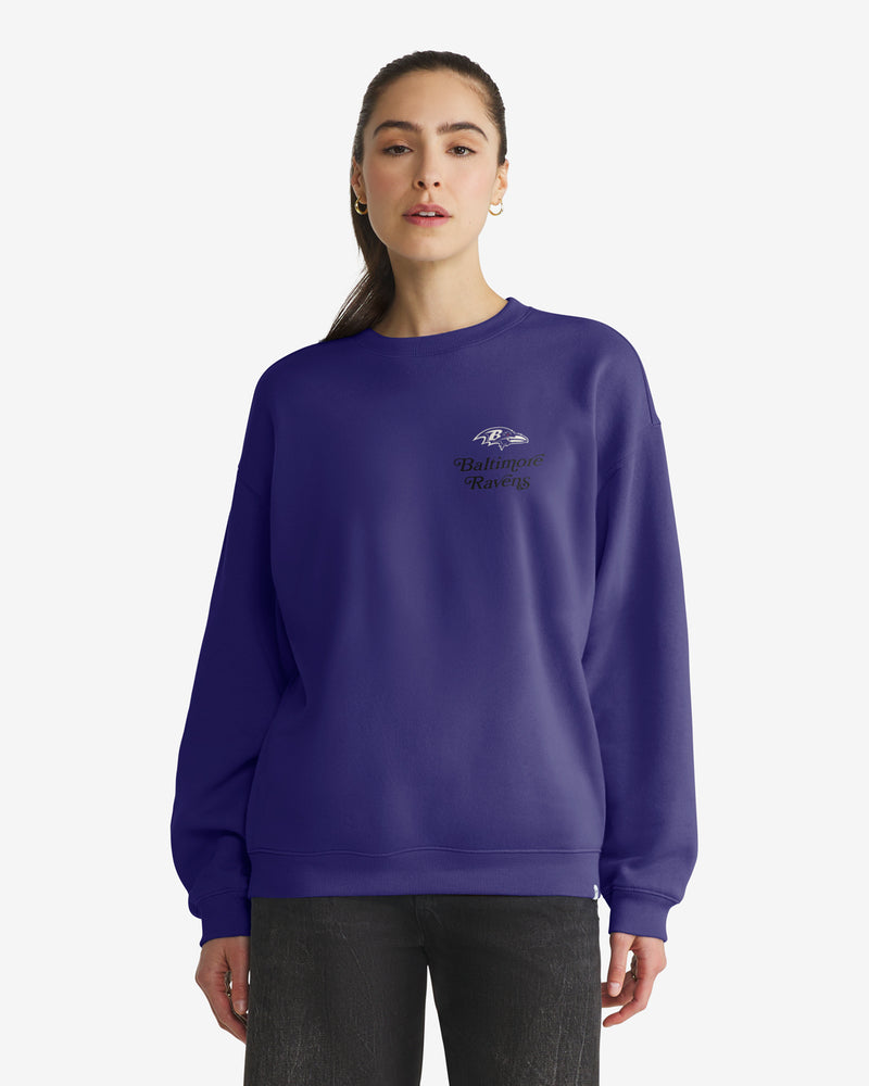 BALTIMORE RAVENS SHOUT IT OUT '47 OVERSIZED CREW WOMENS