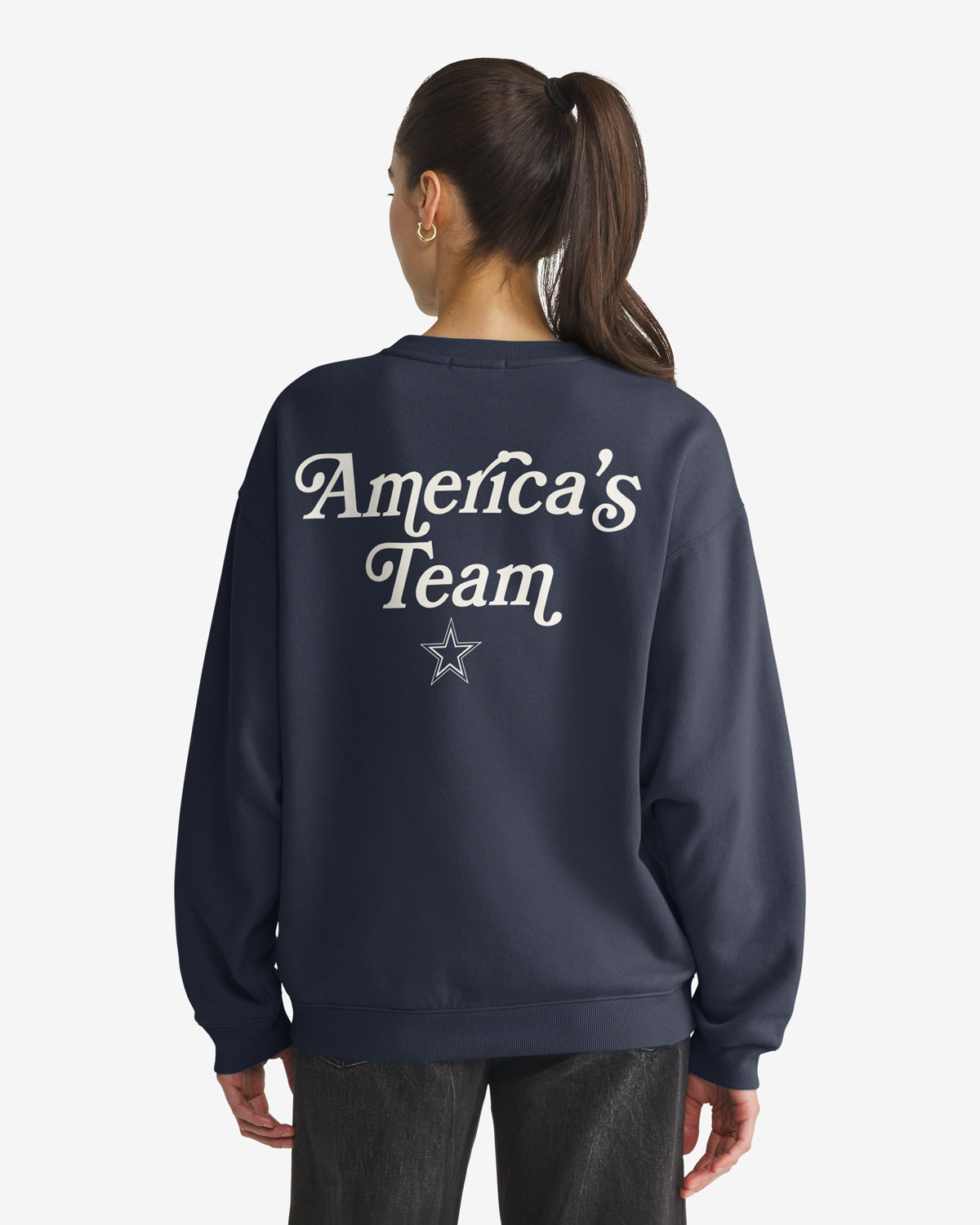 DALLAS COWBOYS SHOUT IT OUT '47 OVERSIZED CREW WOMENS