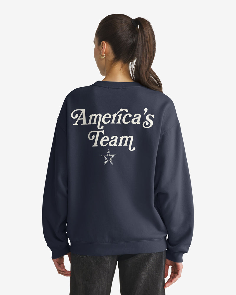 DALLAS COWBOYS SHOUT IT OUT '47 OVERSIZED CREW WOMENS