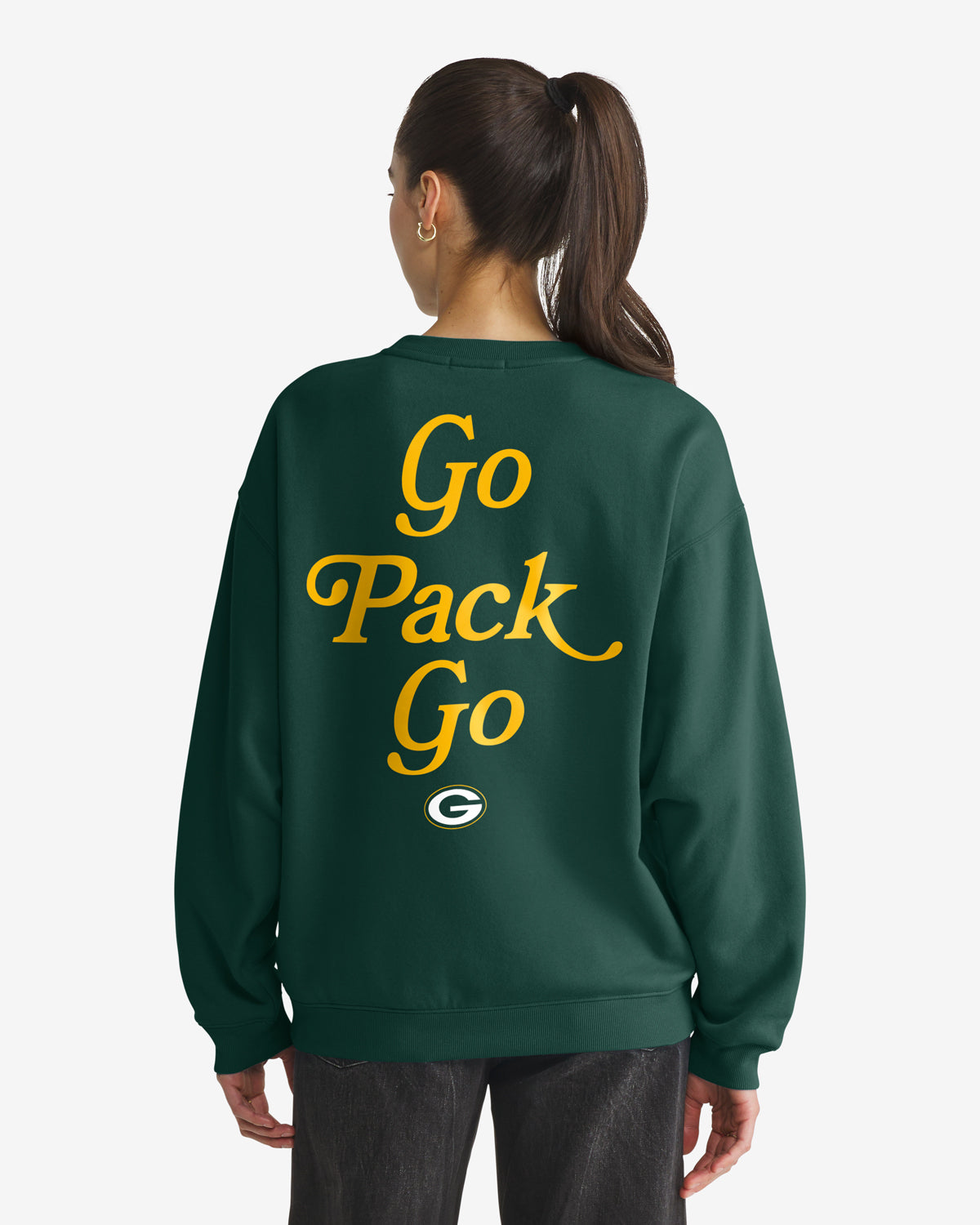 GREEN BAY PACKERS SHOUT IT OUT '47 OVERSIZED CREW WOMENS