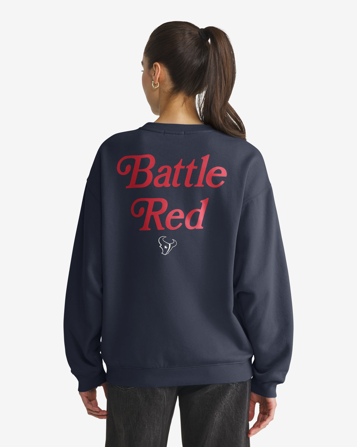 HOUSTON TEXANS SHOUT IT OUT '47 OVERSIZED CREW WOMENS