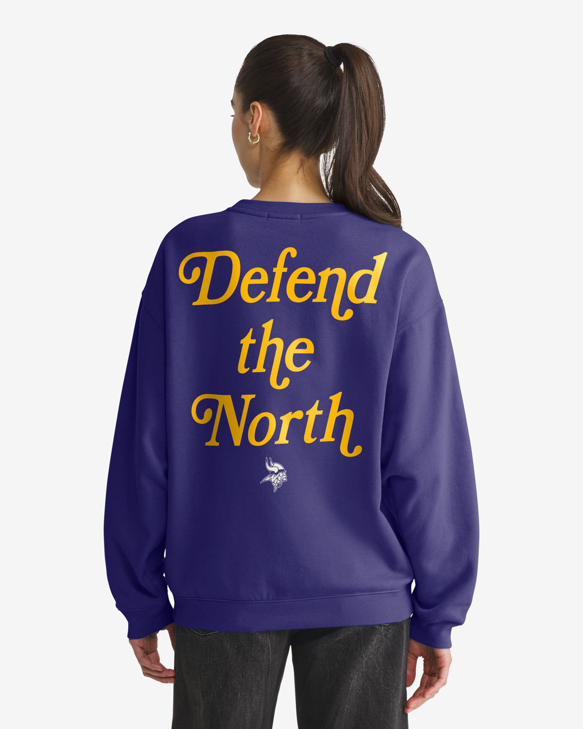 MINNESOTA VIKINGS SHOUT IT OUT '47 OVERSIZED CREW WOMENS