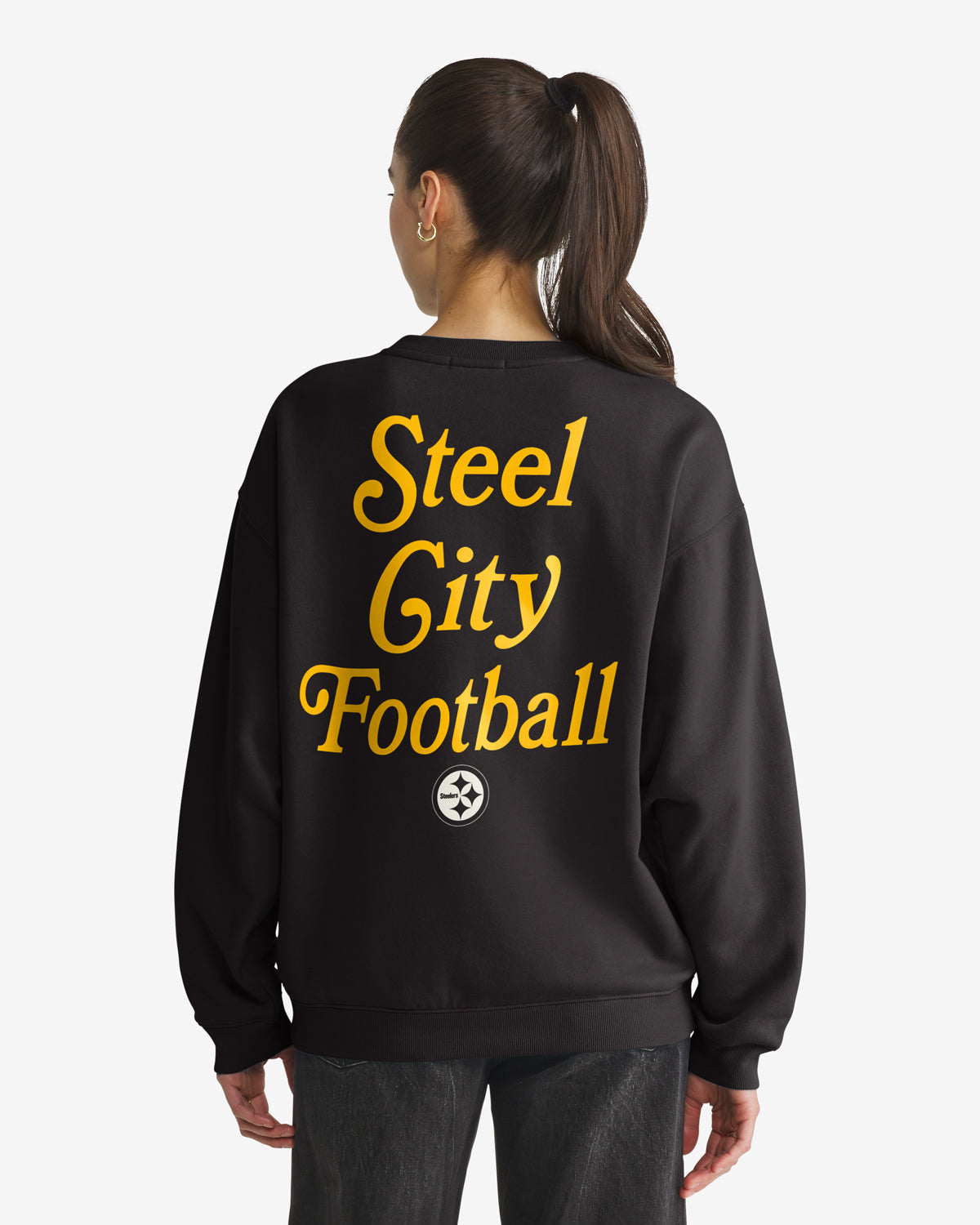 PITTSBURGH STEELERS SHOUT IT OUT '47 OVERSIZED CREW WOMENS