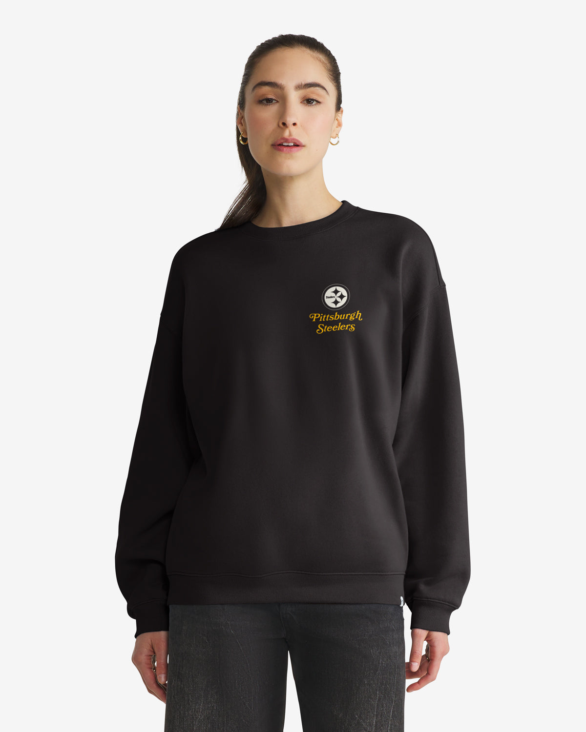 PITTSBURGH STEELERS SHOUT IT OUT '47 OVERSIZED CREW WOMENS