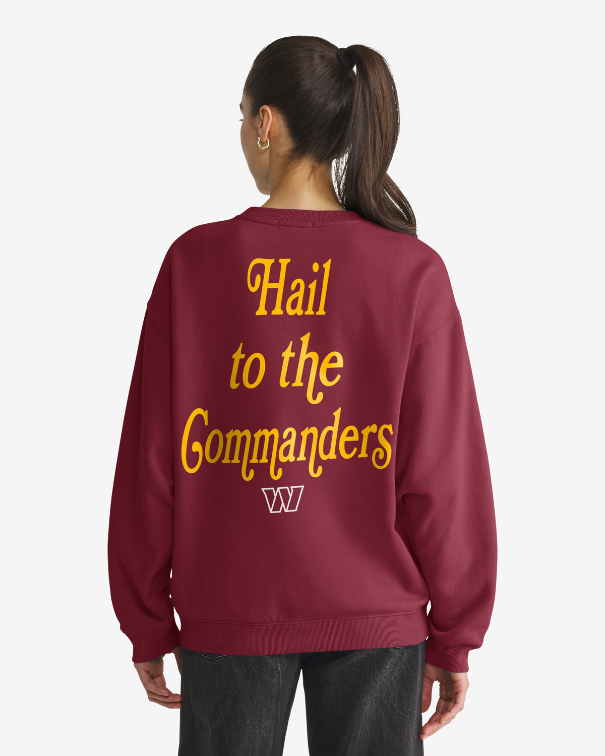 WASHINGTON COMMANDERS SHOUT IT OUT '47 OVERSIZED CREW WOMENS