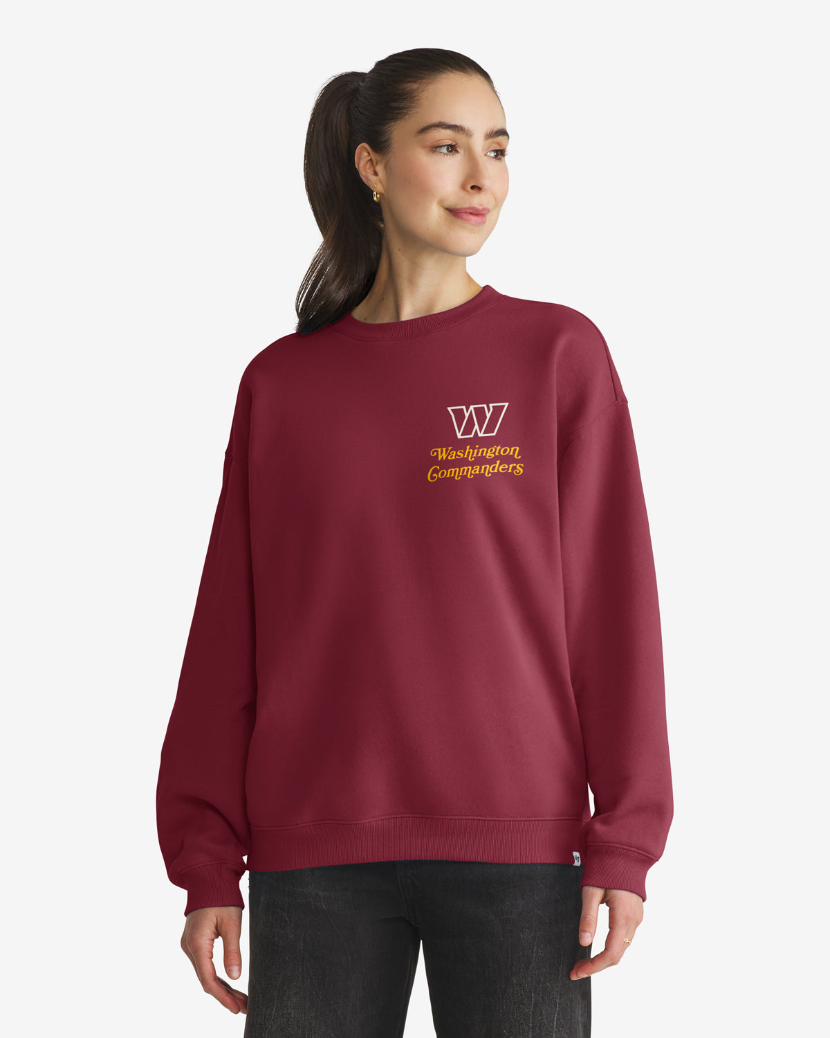 WASHINGTON COMMANDERS SHOUT IT OUT '47 OVERSIZED CREW WOMENS
