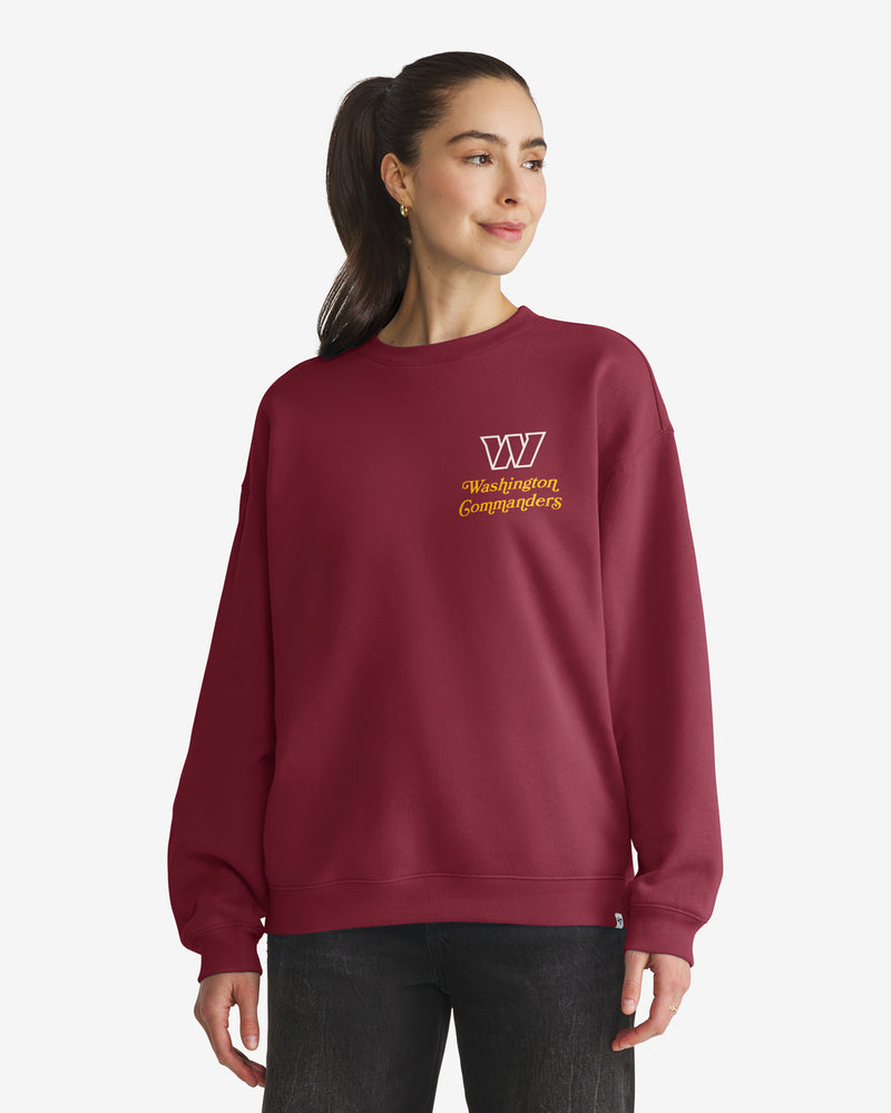 WASHINGTON COMMANDERS SHOUT IT OUT '47 OVERSIZED CREW WOMENS