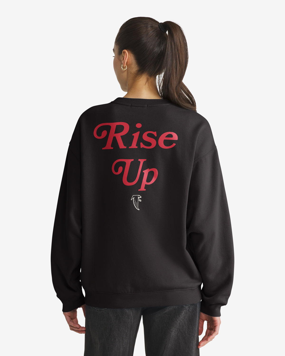 ATLANTA FALCONS HISTORIC SHOUT IT OUT '47 OVERSIZED CREW WOMENS