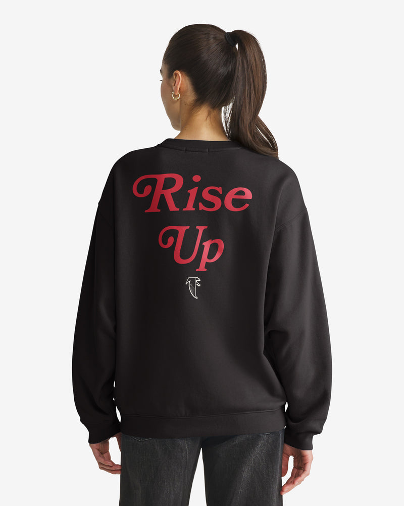 ATLANTA FALCONS HISTORIC SHOUT IT OUT '47 OVERSIZED CREW WOMENS