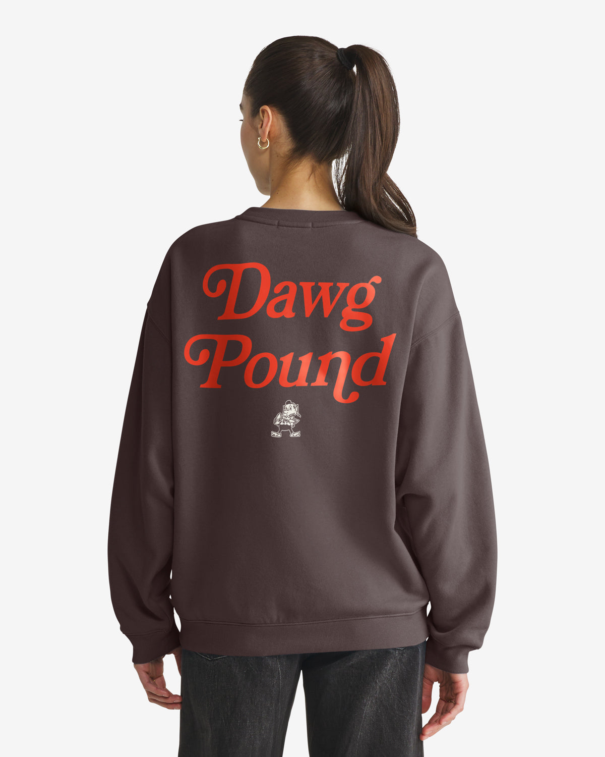 CLEVELAND BROWNS HISTORIC SHOUT IT '47 OUT OVERSIZED CREW WOMENS