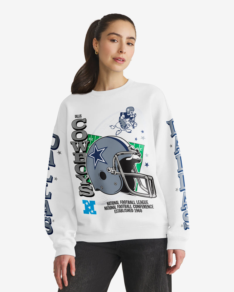 DALLAS COWBOYS HISTORIC THUNDEROUS '47 WOMEN'S OVERSIZED CREW