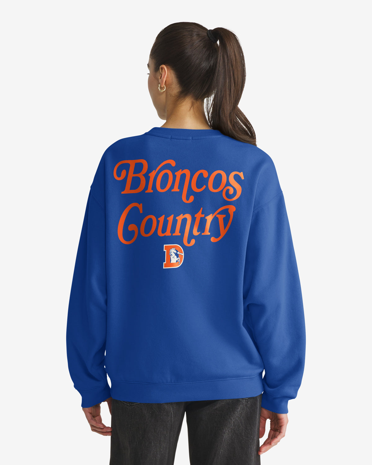 DENVER BRONCOS HISTORIC SHOUT IT OUT '47 OVERSIZED CREW WOMENS