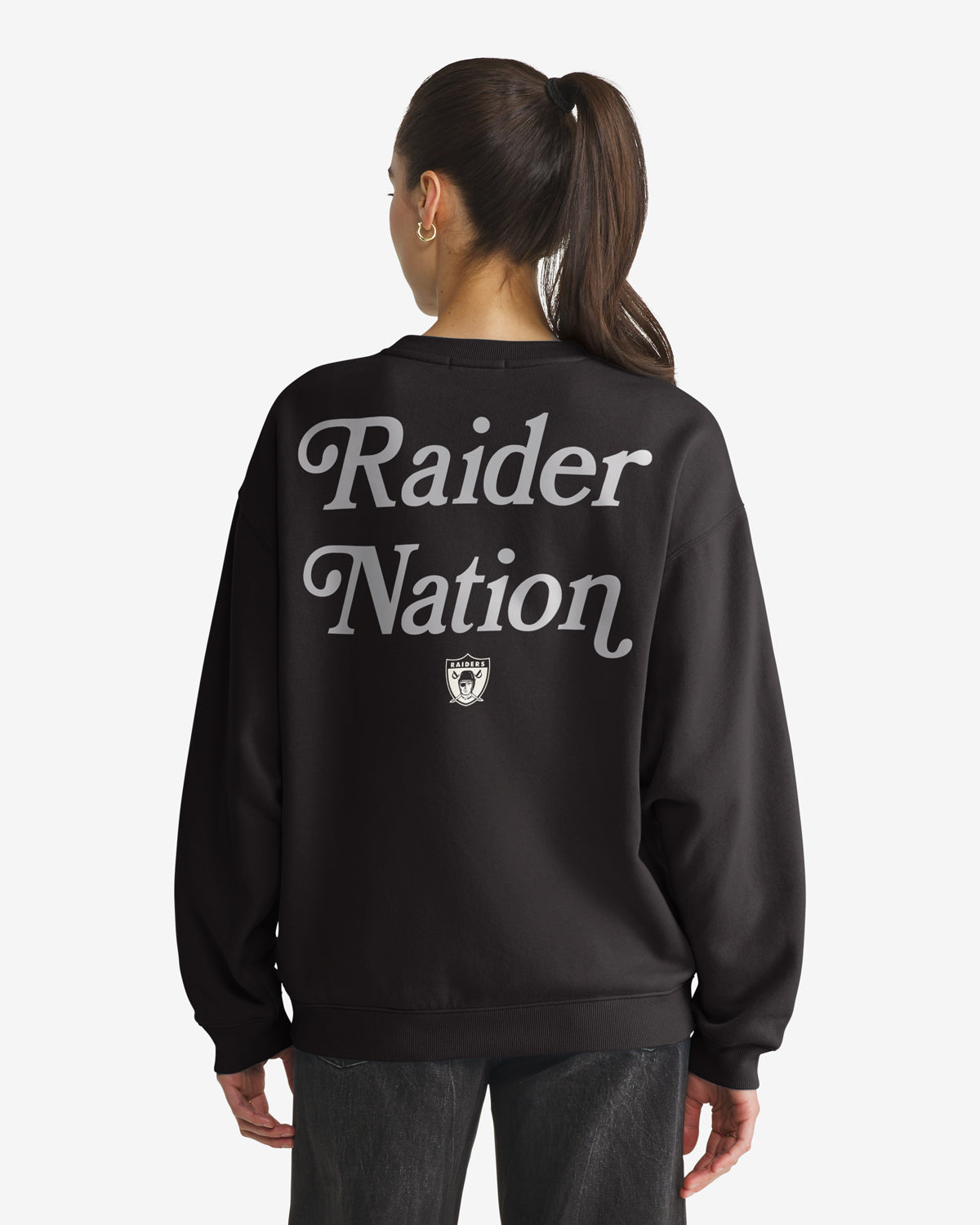 LAS VEGAS RAIDERS HISTORIC SHOUT IT OUT '47 OVERSIZED CREW WOMENS