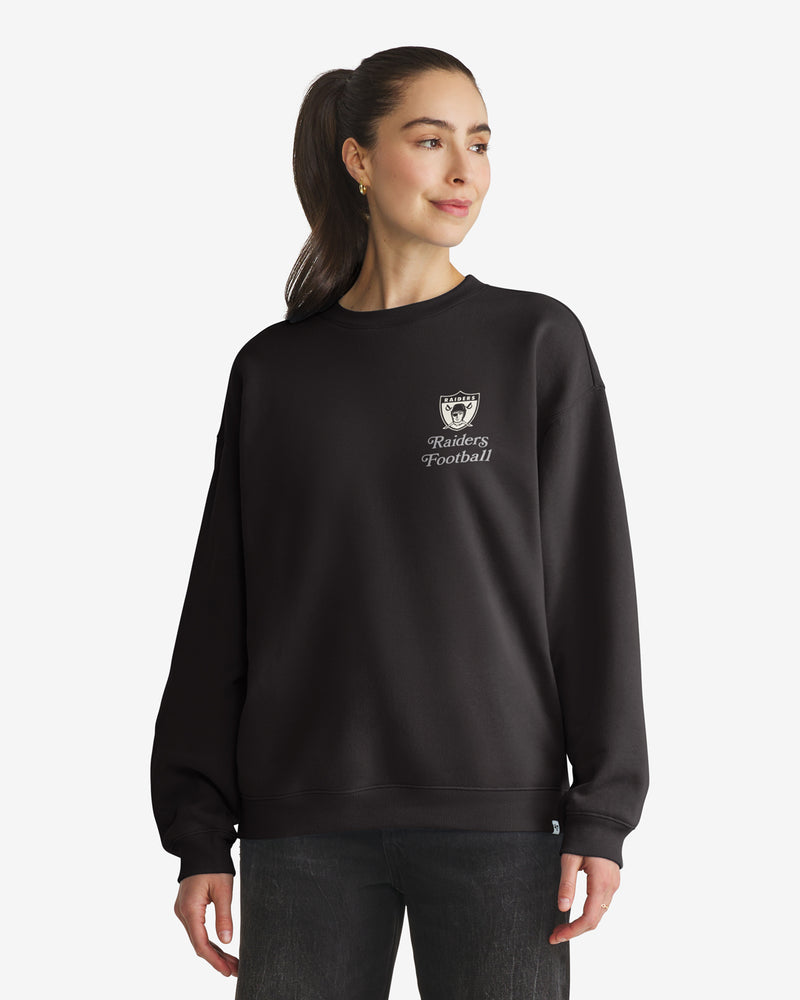 LAS VEGAS RAIDERS HISTORIC SHOUT IT OUT '47 OVERSIZED CREW WOMENS