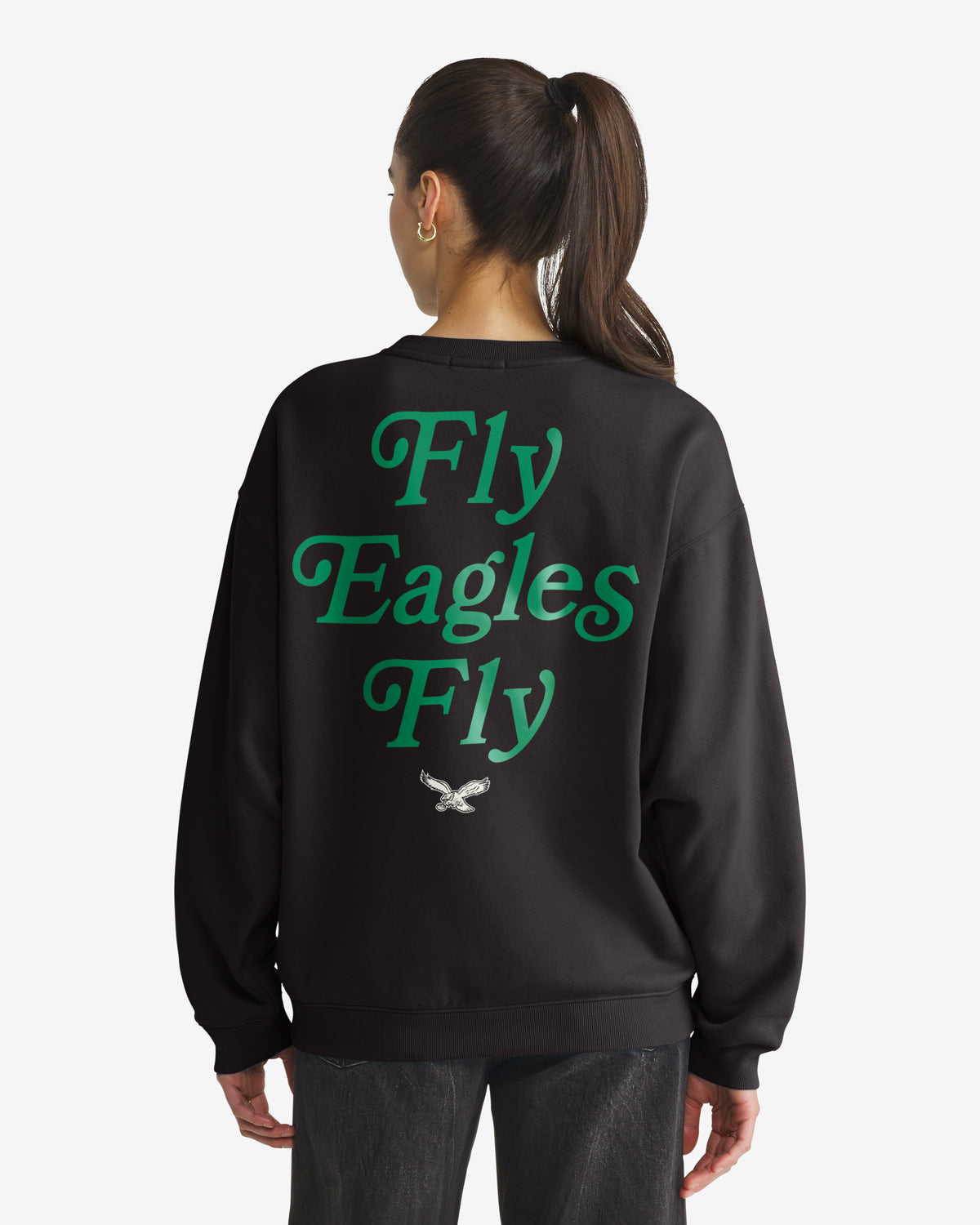 PHILADELPHIA EAGLES HISTORIC SHOUT IT OUT '47 OVERSIZED CREW WOMENS