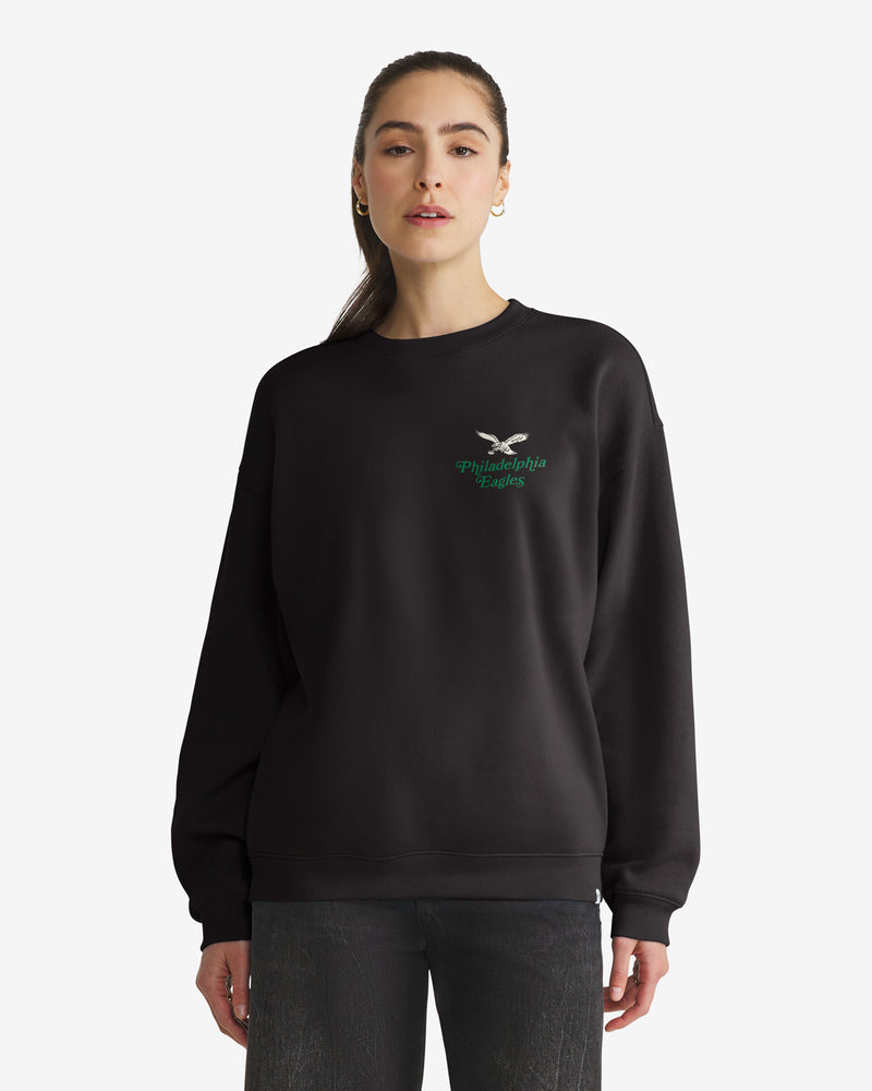 PHILADELPHIA EAGLES HISTORIC SHOUT IT OUT '47 OVERSIZED CREW WOMENS