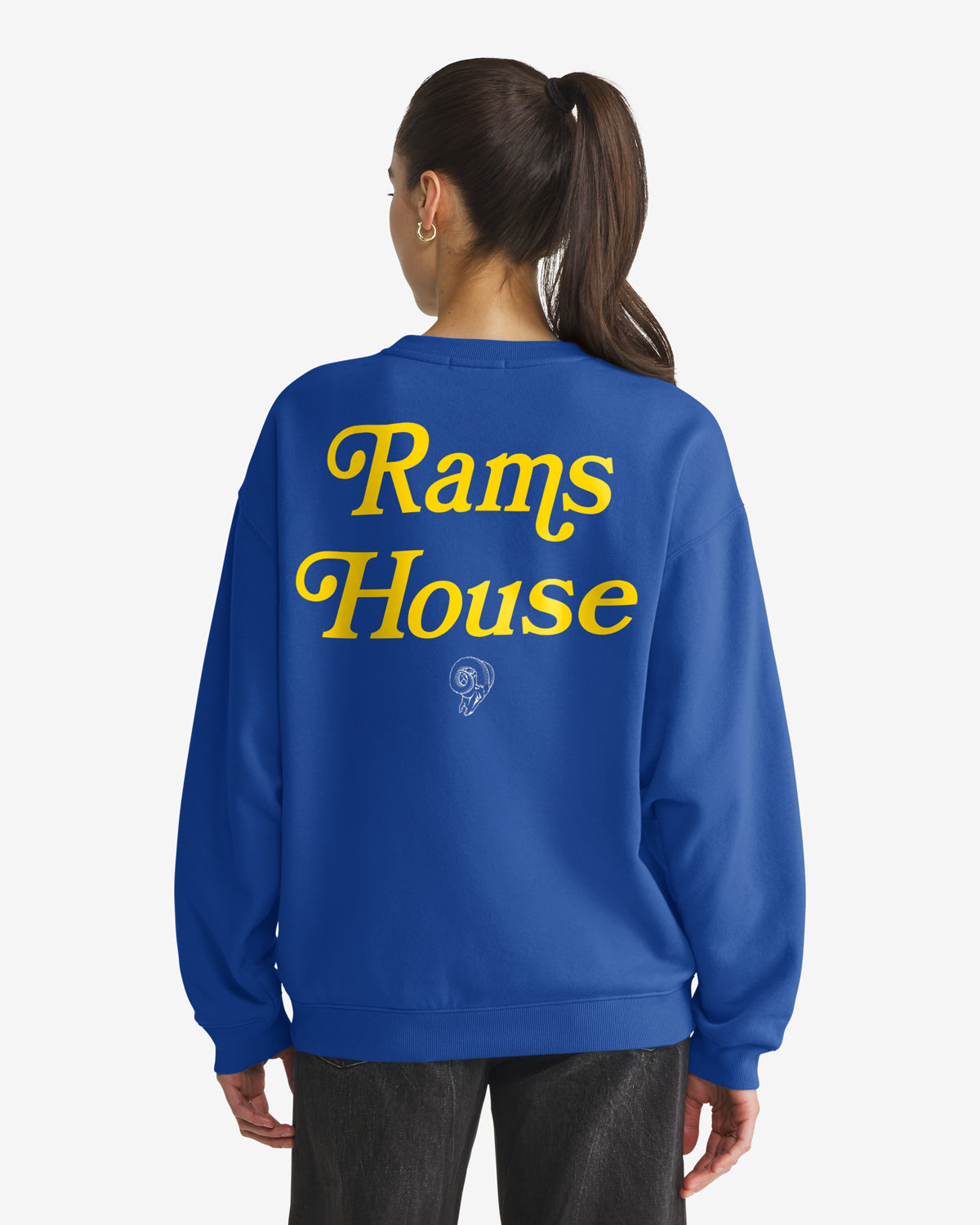 LOS ANGELES RAMS HISTORIC SHOUT IT OUT '47 OVERSIZED CREW WOMENS