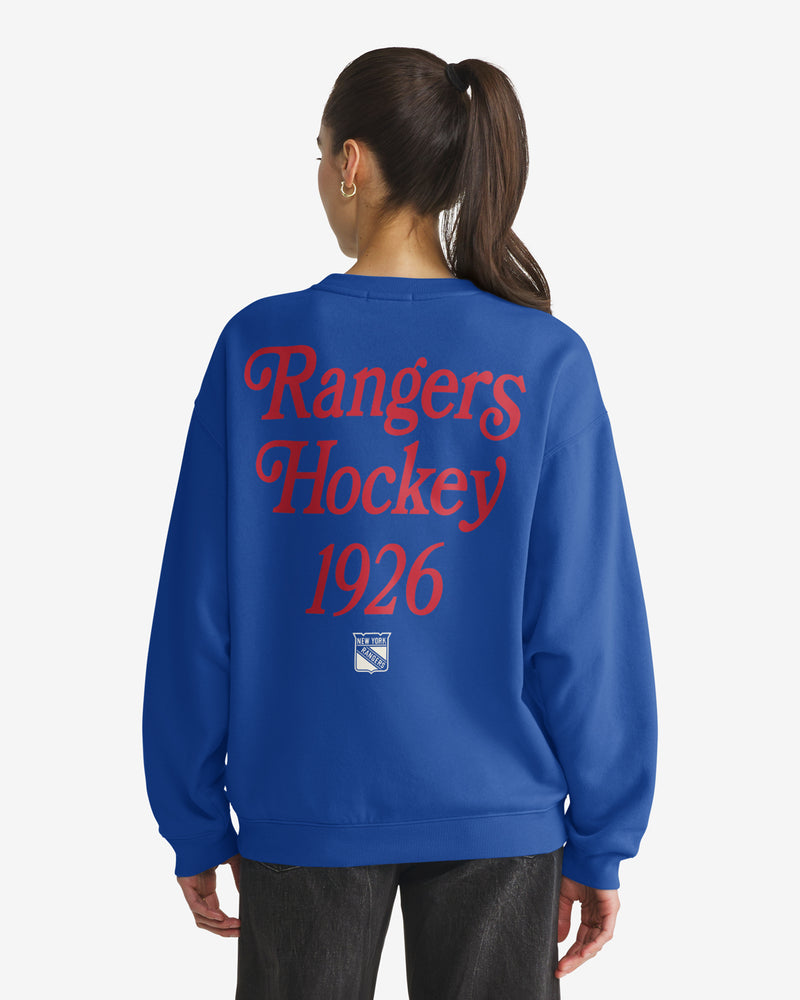 NEW YORK RANGERS SHOUT IT OUT '47 WOMEN'S OVERSIZED CREW